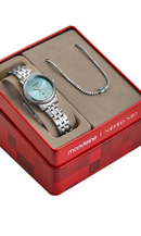 Kit Relógio Mondaine Feminino Prata com Colar e Brincos 33054L0MKNE2K1
