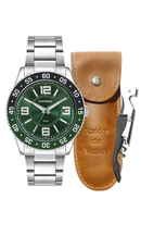 Kit Relógio Mondaine Masculino Prata Mostrador Verde + Abridor de Vinhos 33035G0MKNE5