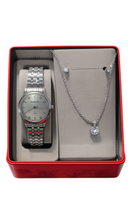 Kit Relógio Mondaine Feminino Prata com Colar e Brincos 99914L0MKNE2