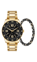 Relógio Mondaine Masculino Dourado com Pulseira Corrente 33035GPMKDE1