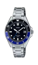 Relógio Casio Masculino Aço Esportivo Azul MDV-10D-1A2V
