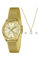 Relógio Lince Feminino Dourado Kit LRGM079L32 K0LB