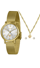 Relógio Lince Feminino Dourado Kit LRGM050L34 K0HD