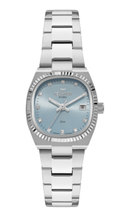 Relógio Technos Feminino GL12AA/1A Prata com Mostrador Azul