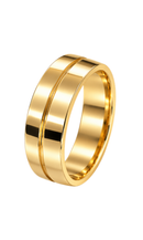 Aliança de Ouro 18K com Frisos 4,2mm