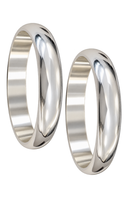 Par de Alianças de Prata Linha Clássica 2,8mm