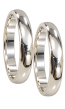 Par de Alianças de Prata Linha Clássica 3,8mm
